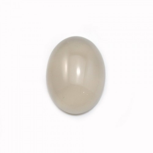 Cabochon of grey agate, in oval shape, measuring 12 * 16mm x 2pcs