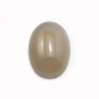 Cabochon d'agate grise, de forme ovale, 13x18mm x 2pcs