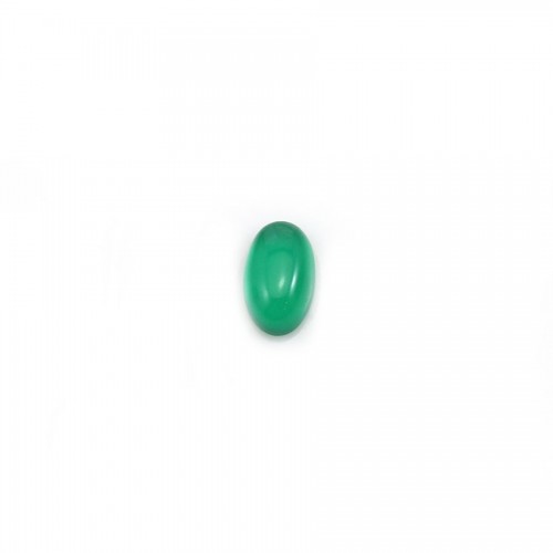 Cabochon d'agate, de forme ovale, de couleur verte, 3 * 5mm x 4pcs