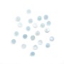 Cabochon aigue marine rond 3mm  x 2pc