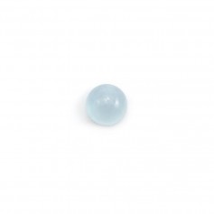 Cabochon aigue marine rond 6mm  x 1pc