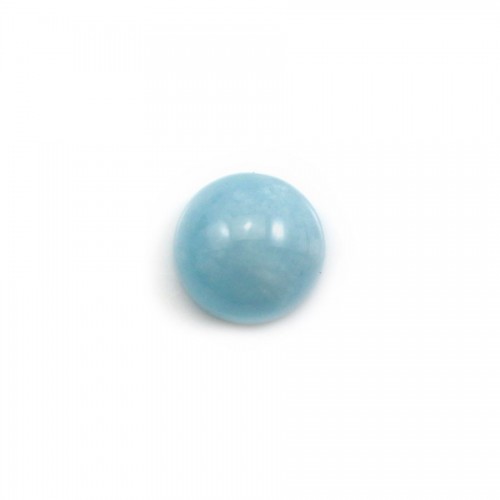Cabochon aquamarine, round shape 12mm x 1pc