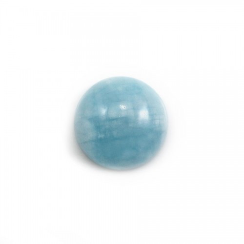 Cabochon aigue marine rond 16mm  x 1pc