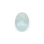 Cabochon aigue marine ovale 8x12mm  x 1pc