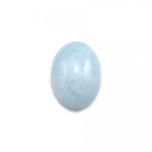 Cabochon d'aigue marine, de forme ovale, mesurant 13x18mm x 1pc