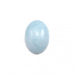 Cabochon d'aigue marine, de forme ovale, mesurant 13x18mm x 1pc
