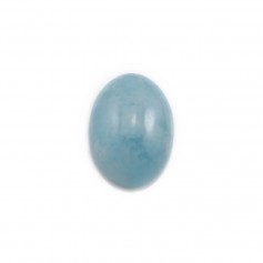Cabochon d'aigue marine, de forme ovale, mesurant 13x18mm x 1pc