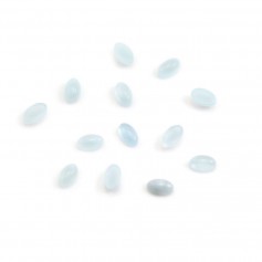 Cabochon aigue marine ovale 3x5mm x 4pcs