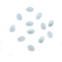 Cabochon d'aigue marine, de forme ovale, mesurant 4x6mm x 1pc