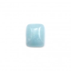 Cabochon aigue marine,en forme de rectangle 8x10mm x 1pc