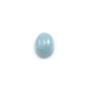 Cabochon d'aigue marine, de forme ovale, 6x8mm x 2pcs