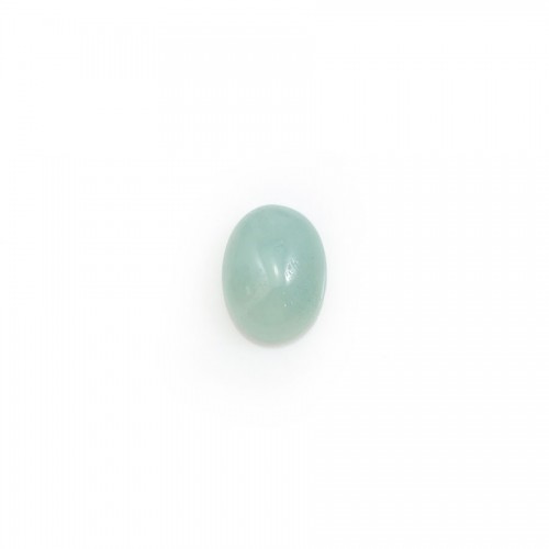 Blue cabochon of amazonite, in oval shape, 6 * 8mm x 4 pcs