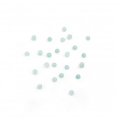 Cabochon bleu d'amazonite, de forme ronde, 2mm x 10pcs