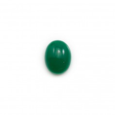 Cabochon d'aventurine verte, qualité A+, de forme ovale, 7x9mm x 1pc
