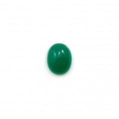 Cabochon d'aventurine verte, qualité A+, de forme ovale, 8x10mm x 1pc