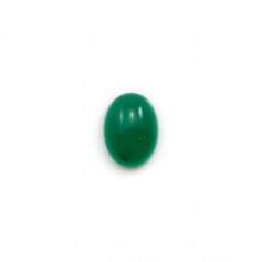 Cabochon d'aventurine verte, qualité A+, de forme ovale, 8x11mm x 1pc