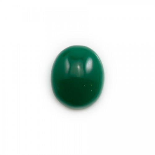 Cabochon d'aventurine verte, qualité A+, de forme ovale, 12x14mm x 1pc