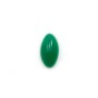 Cabochon d'aventurine verte, qualité A+, de forme ovale pointue, 5x10mm x 1pc