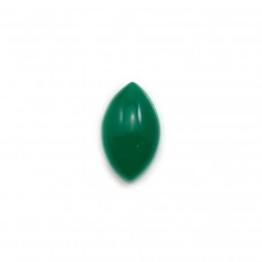 Cabochon d'aventurine verte, qualité A+, de forme ovale pointu, 7x12mm x 1pc