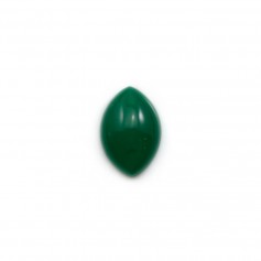 Cabochon d'aventurine verte, qualité A+, de forme ovale pointue, 8x12mm x 1pc