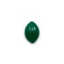Cabochon d'aventurine verte, qualité A+, de forme ovale pointue, 8x12mm x 1pc