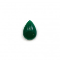 Cabochon d'aventurine verte, qualité A+, de forme ovale pointue, 9x12mm x 1pc