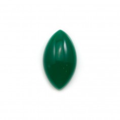Cabochon d'aventurine verte, qualité A+, de forme ovale pointue, 9x16mm x 1pc