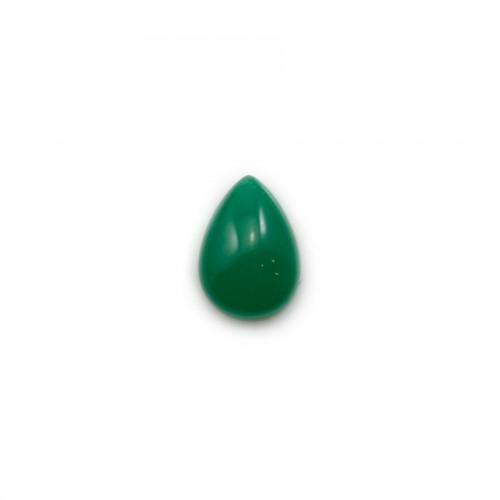 Cabochon d'aventurine verte, qualité A+, de forme goutte, 7x10mm x 1pc