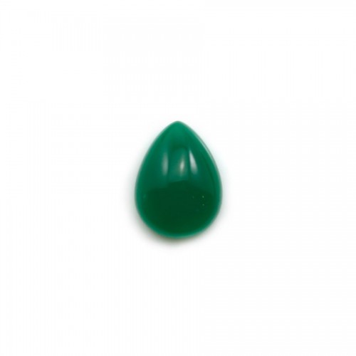 Cabochon d'aventurine verte, qualité A+, de forme goutte, 8x12mm x 1pc