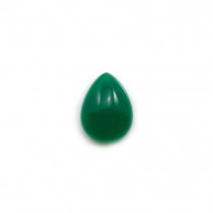 Cabochon d'aventurine verte, qualité A+, de forme goutte, 8x12mm x 1pc