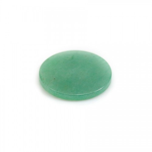 Black agate cabochon, in round and flat shape, 16mm x 2pcs