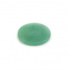 Cabochon aventurine, rond plat 25mm x 2pcs