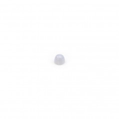 Cabochon de calcédoine bleu, de forme ronde, 2mm x 10pcs