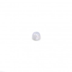 Cabochon de calcédoine bleu, de forme ronde, 3mm x 4pcs