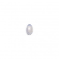Cabochon de calcédoine bleu, de forme ovale, 3 * 5mm x 4pcs