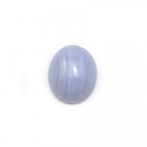 Blue chalcedony cabochon, in oval shaped, 10x12mm x 2pcs