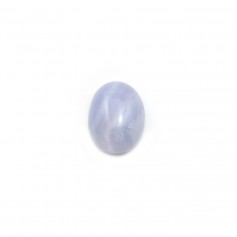 Cabochon de calcédoine bleu, de forme ovale, 7 * 9mm x 4pcs