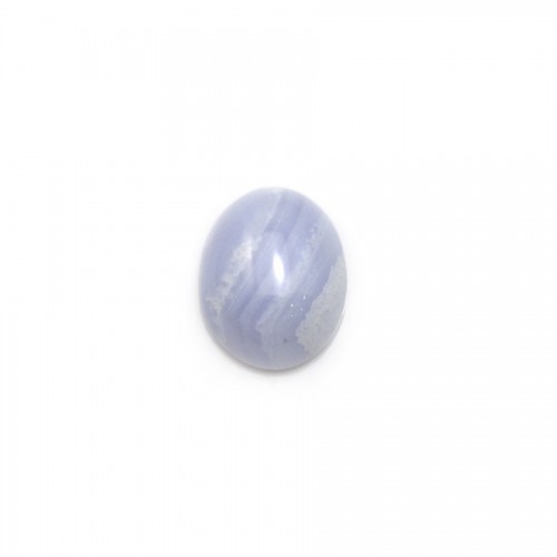 Cabochon de calcédoine bleu, de forme ovale, 8 * 10mm x 2pcs