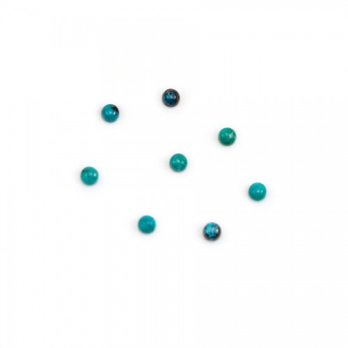 Cabochon chryscolle,en forme de rond 2mm x 2pcs