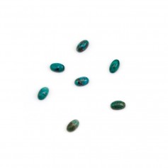 Cabochon chrysocolle,en forme de ovale 3x5mm x 2pcs