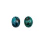 Cabochon chrysocolle,en forme de ovale 7x9mm x 1pc