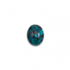 Cabochon chrysocolle,en forme de ovale 8x10mm x 1pc