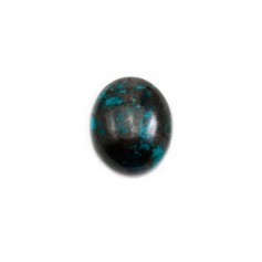 Cabochon chrysocolle,en forme de ovale 10x12mm x 1pc