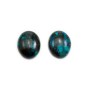 Cabochon chrysocolle,en forme de ovale 10x12mm x 1pc