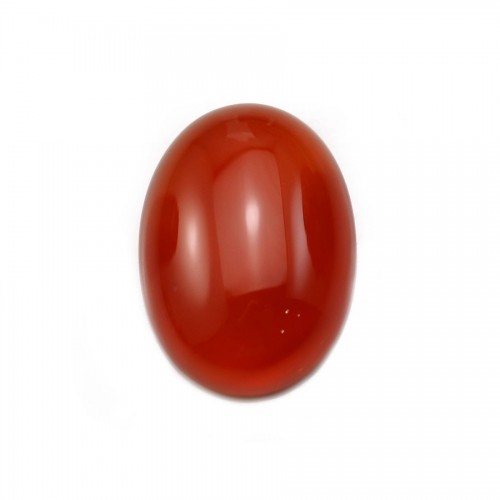 Cabochon agate rouge ovale 13x18mm x 2pcs