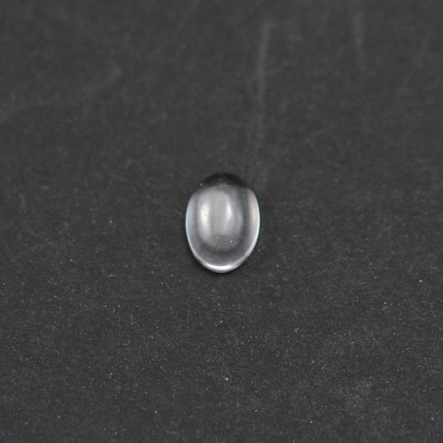 Cabochon of crystal rock, in oval shaped, 5 * 7mm x 4pcs