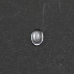 Cabochon cristal de roche oval 5x7mm x 4pcs
