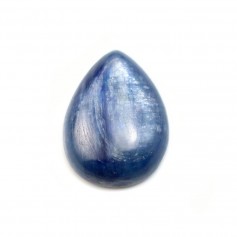 Cabochon cyanite goutte plate 15x20mm x 1pc