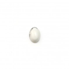 Cabochon howlite ovale 5x7mm x 4pcs