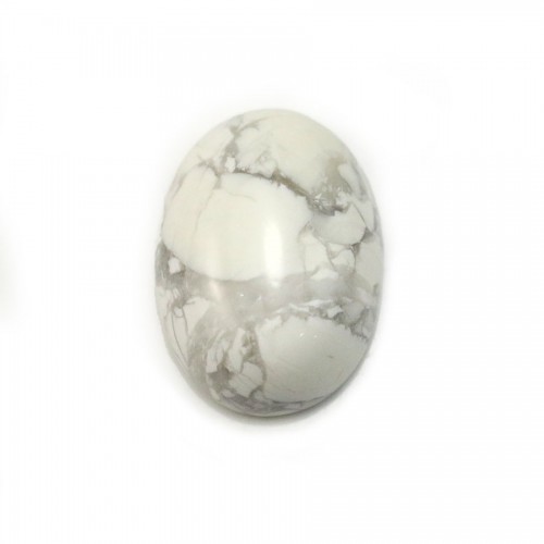 Cabochon howlite ovale 13x18mm x 2pcs